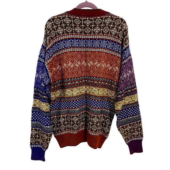 Colours by Alexander Julian Vintage Grandpa Style Sweater Size XL - Picture 6 of 8